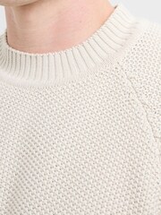 French Connection Natural Cotton Crew Neck Raglan Sleeve Chunky Knit Jumper - Image 5 of 5