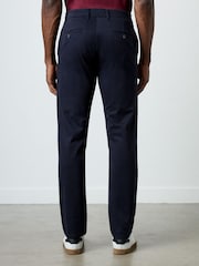 French Connection Blue Cotton Stretch Regular Fit Chino Trousers - Image 3 of 4