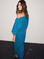 Never Fully Dressed Blue Plisse Tilly Petite Dress - Image 2 of 5