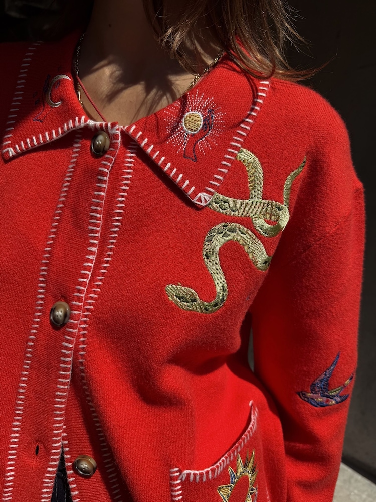 Buy Never Fully Dressed Red Mystical Cardigan with Collar from Next Italy