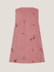 Monsoon Pink Embroidered Corduroy Pinafore Dress - Image 3 of 4