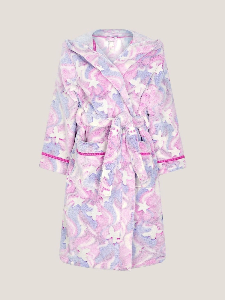 Monsoon Pink Glow In The Dark Unicorn Dressing Gown - Image 1 of 3