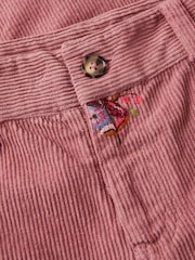 Monsoon Pink Embroidered Corduroy Wide Leg Trousers - Image 4 of 4