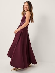 Monsoon Red Sleeveless Sequin Prom Dress - Image 1 of 4