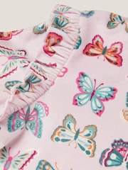 Monsoon Pink Butterfly Print Long Pyjamas Set - Image 3 of 3