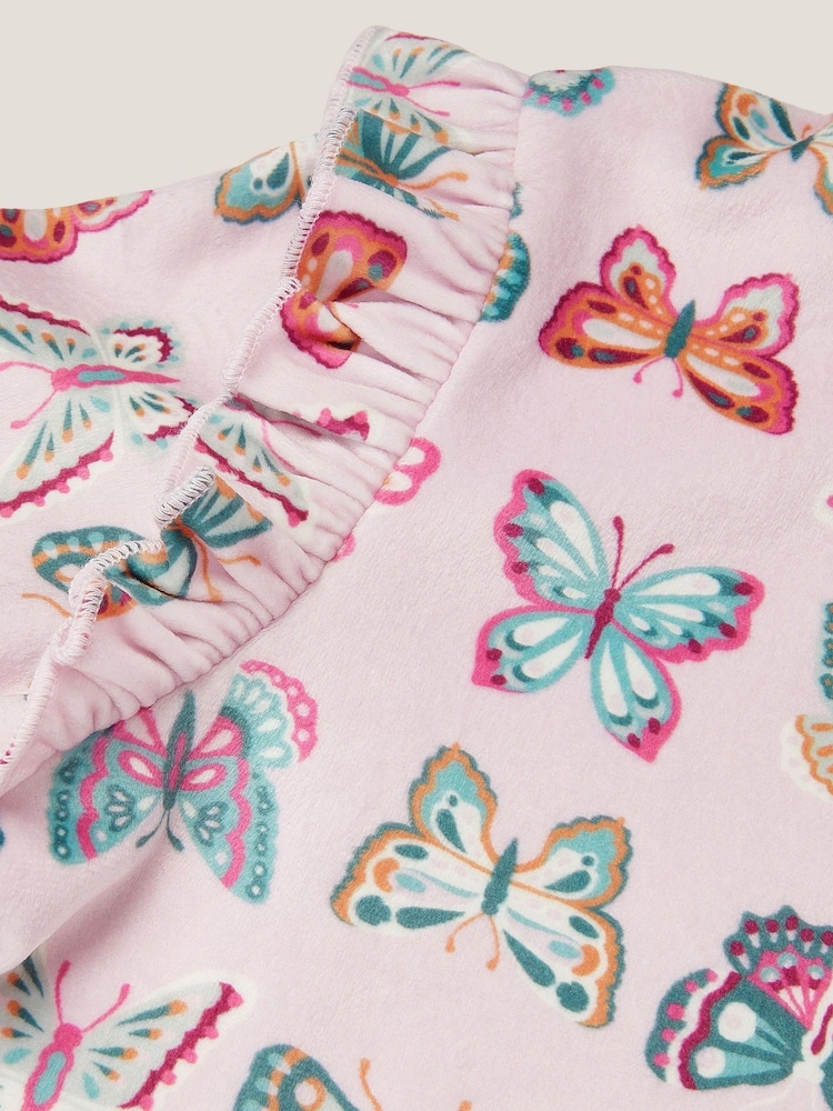 Monsoon Pink Butterfly Print Long Pyjamas Set - Image 3 of 3 Monsoon Pink Butterfly Print Long Pyjamas Set - Image 3 of 3