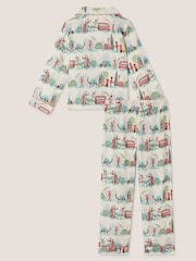 Monsoon Natural Dinosaur London Print Long Pyjamas Set - Image 2 of 3