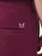 Crew Clothing Red Cotton Bermuda Chino Shorts - Image 4 of 4