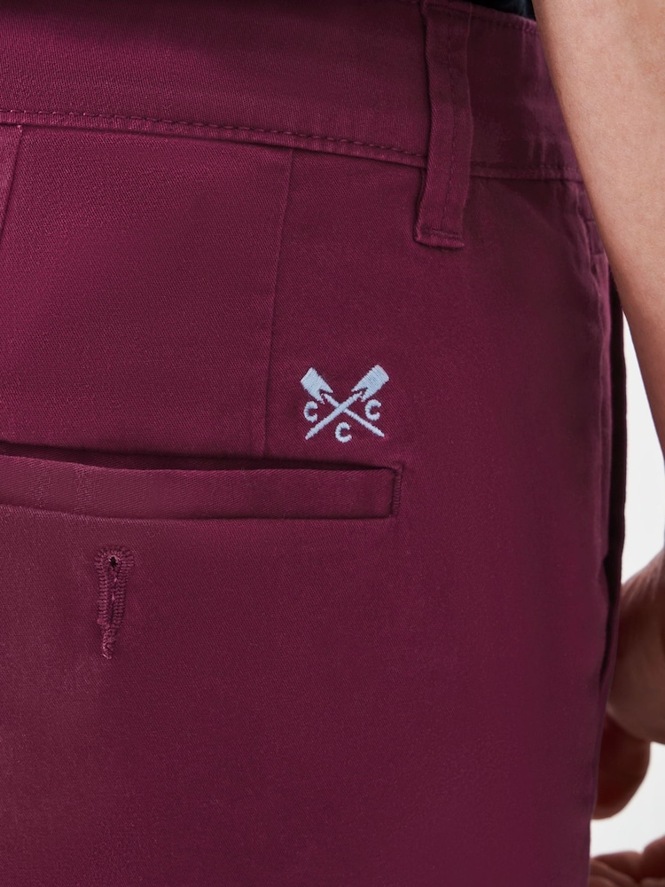 Crew Clothing Red Cotton Bermuda Chino Shorts - Image 4 of 4