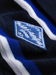 Navy EDIT Horizontal Stripe Oversized Polo Shirt - Image 15 of 16