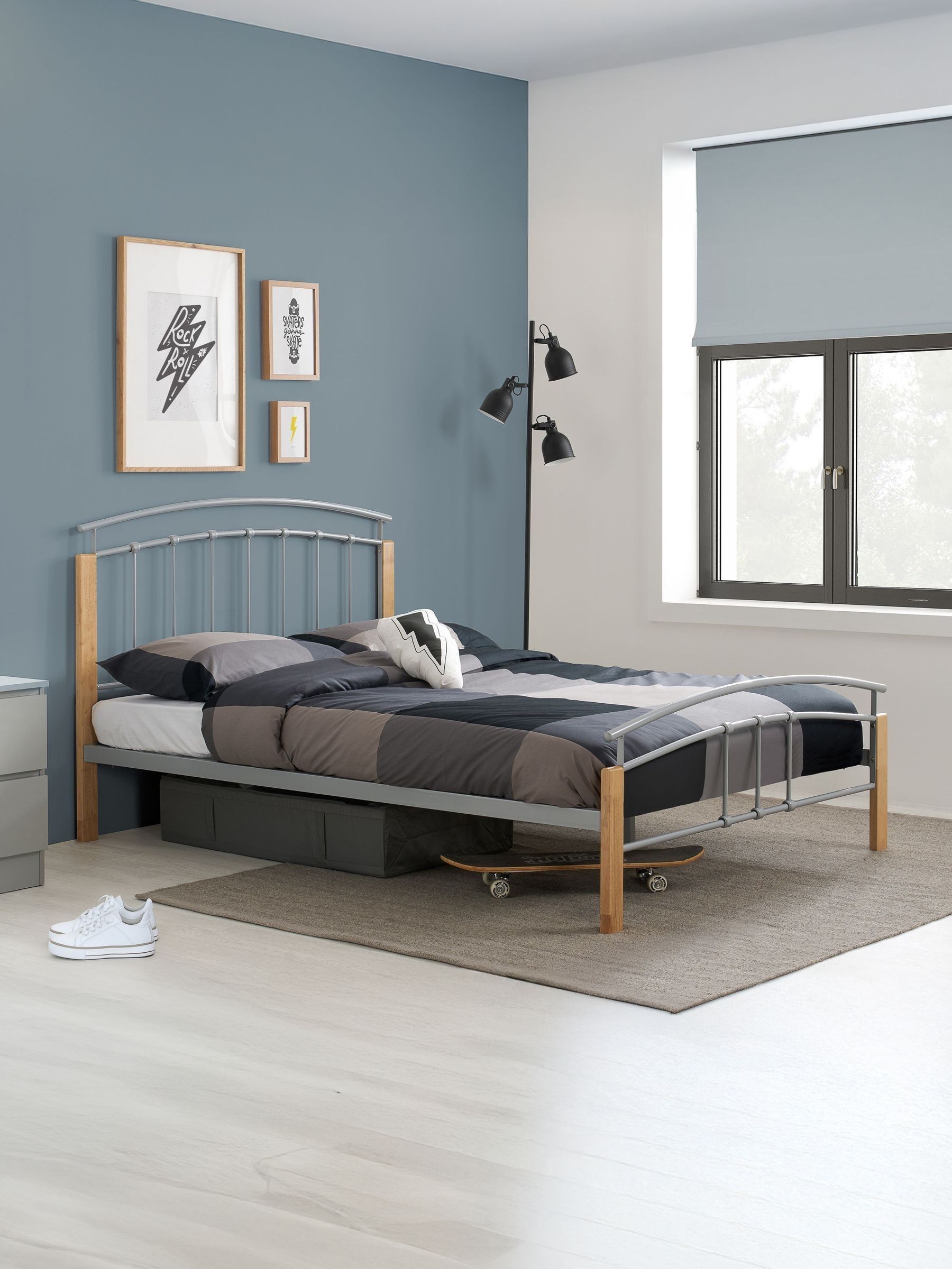 Birlea Unisex Silver Tetras Bed - Image 1