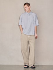 Purple Micro - Check Short Sleeve Shirt - 8的图像2｝