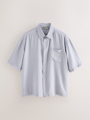 Purple Micro - Check Short Sleeve Shirt - 8的图像6｝