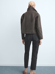 Mango Black Slim Fit High Waist Jeans - Image 3 of 7