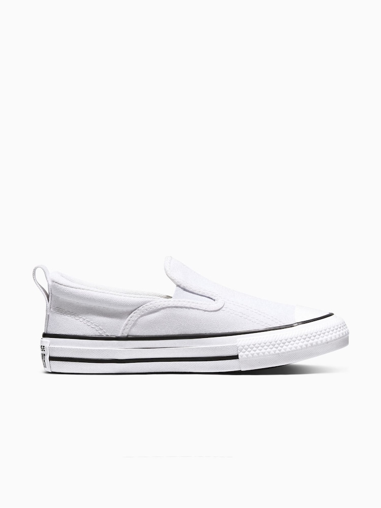 Converse White Chuck Taylor Malden Slip On Trainers - Image 1 of 6
