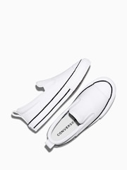 Converse White Chuck Taylor Malden Slip On Trainers - Image 2 of 6