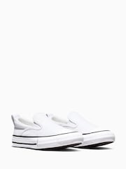 Converse White Chuck Taylor Malden Slip On Trainers - Image 3 of 6