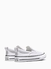 Converse White Chuck Taylor Malden Slip On Trainers - Image 4 of 6