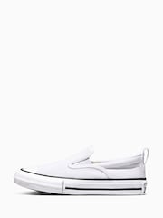 Converse White Chuck Taylor Malden Slip On Trainers - Image 6 of 6