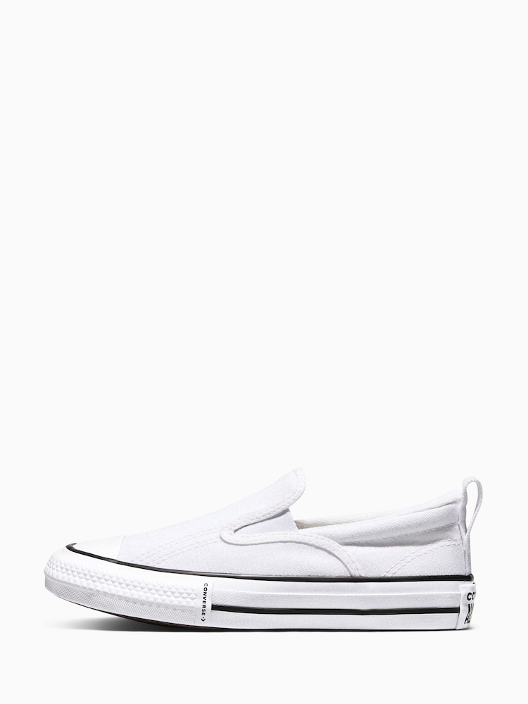 Converse White Chuck Taylor Malden Slip On Trainers - Image 6 of 6