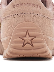 Converse Pink Run Star Floral Crochet Trainers - Image 4 of 5