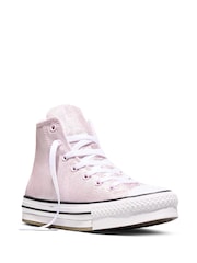 Converse Pink Chuck Taylor Lift Platform Shine Trainers - Image 2 of 6