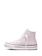 Converse Pink Chuck Taylor Lift Platform Shine Trainers - Image 5 of 6