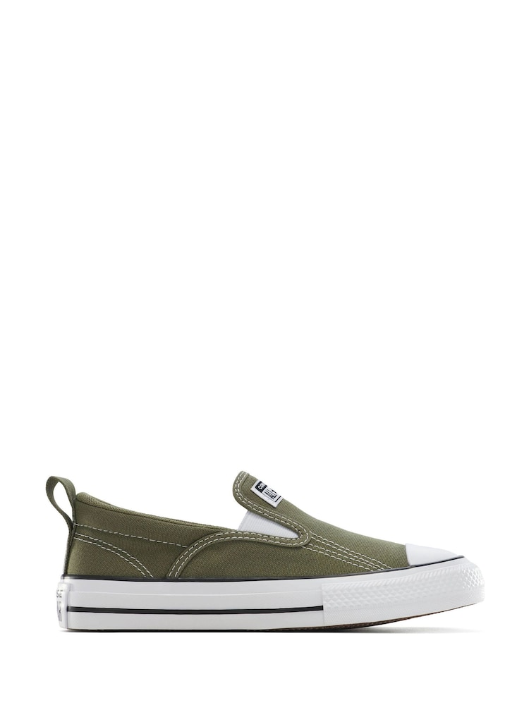 Converse Green Chuck Taylor Malden Street Slip On Trainers - Image 1 of 1 Converse Green Chuck Taylor Malden Street Slip On Trainers - Image 1 of 1