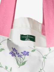 Elfenbein und Rosa geblümt - Love & Roses Bedruckte Tote-Bag aus Segeltuch - Bild 6 von 8