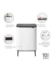 Brabantia White Bo Touch Bin Hi 60L - Image 3 of 6