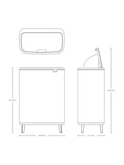 Brabantia White Bo Touch Bin Hi 60L - Image 6 of 6