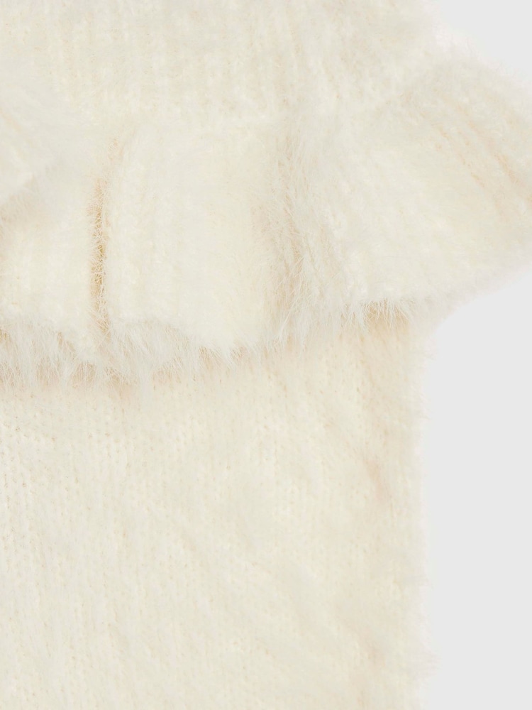 River Island Cream Baby Girls Fluffy Knit Jumper and Legging Set - Image 5 of 5