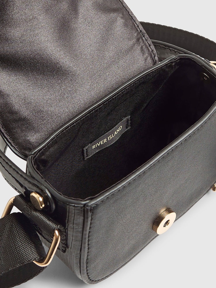 River Island Black Girls Script Cross-Body Bag - Image 4 of 4