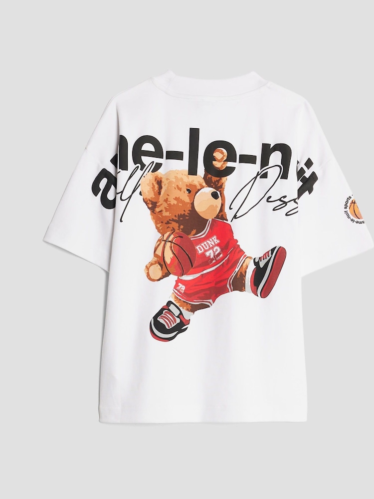 River Island Boys Ame Le Nuit Bear Baller T-Shirt - صورة 2 من 4 River Island Boys Ame Le Nuit Bear Baller T-Shirt - صورة 2 من 4