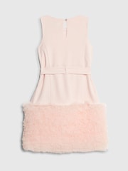 River Island Pink Girls 3D Organza Hem Dress - Image 2 of 4