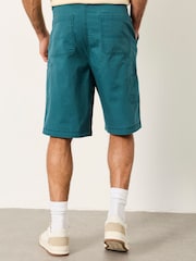 FatFace Pascal Dark Teal Blue Utility Shorts - Image 2 of 6