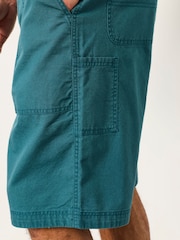 FatFace Pascal Dark Teal Blue Utility Shorts - Image 4 of 6