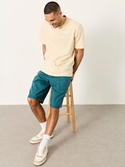 FatFace Pascal Dark Teal Blue Utility Shorts - Image 5 of 6