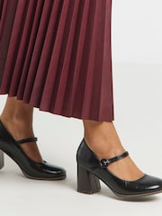 Simply Be Black Mary Jane Vintage Platform Court Shoe - Image 1 of 4