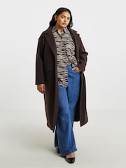 Simply Be Black Print Relaxed Shirt - Image 3 of 4