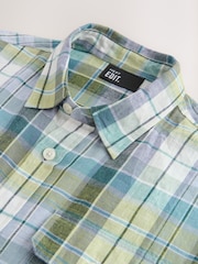 أخضر - Madras Check Short Sleeve Shirt - Image 7 of 7