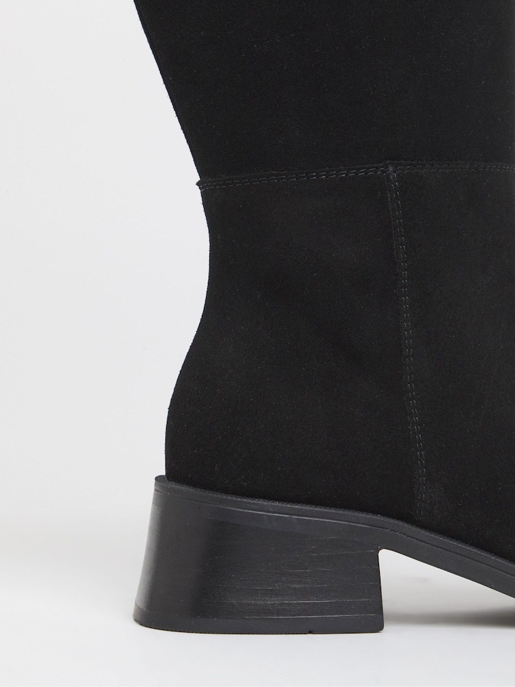 JD Williams Black Extra Wide Fit Low Block Heel Knee High Boots - Image 4 of 4 JD Williams Black Extra Wide Fit Low Block Heel Knee High Boots - Image 4 of 4