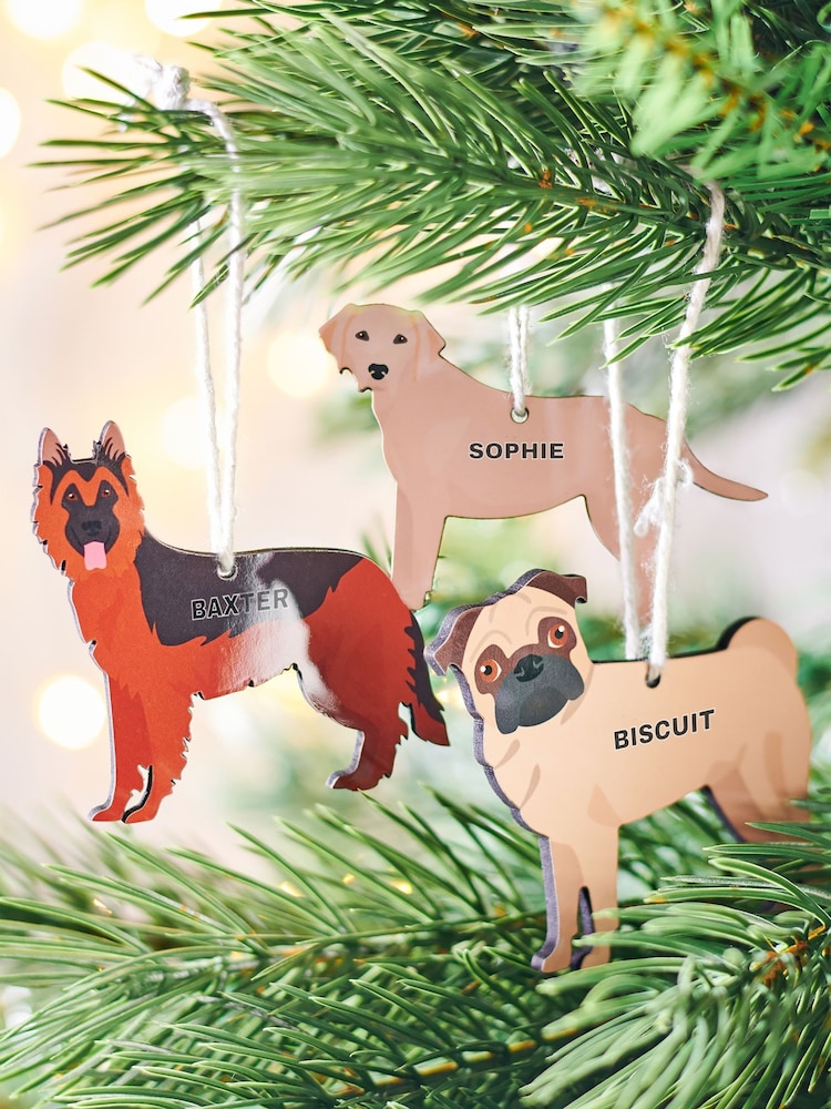 Personalised Dog Breed Christmas Decoration by Oakdene - Image 1 of 1