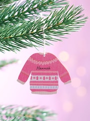 Personalised Christmas Jumper Decoration by Oakdene - Image 2 of 2