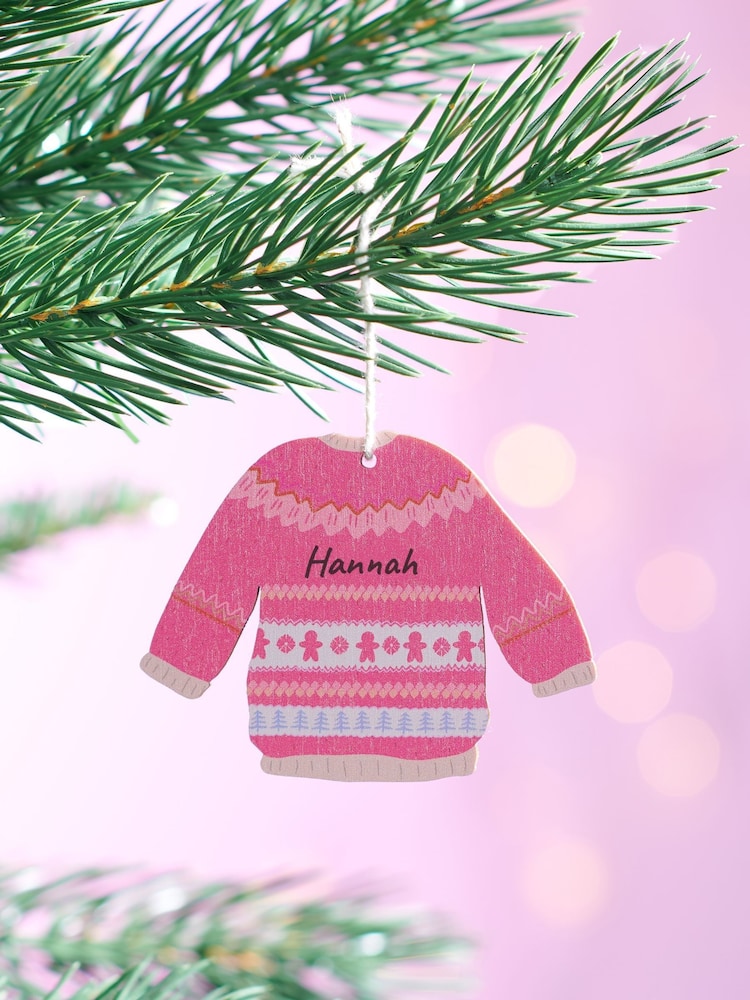 Personalised Christmas Jumper Decoration by Oakdene - Image 2 of 2 Personalised Christmas Jumper Decoration by Oakdene - Image 2 of 2