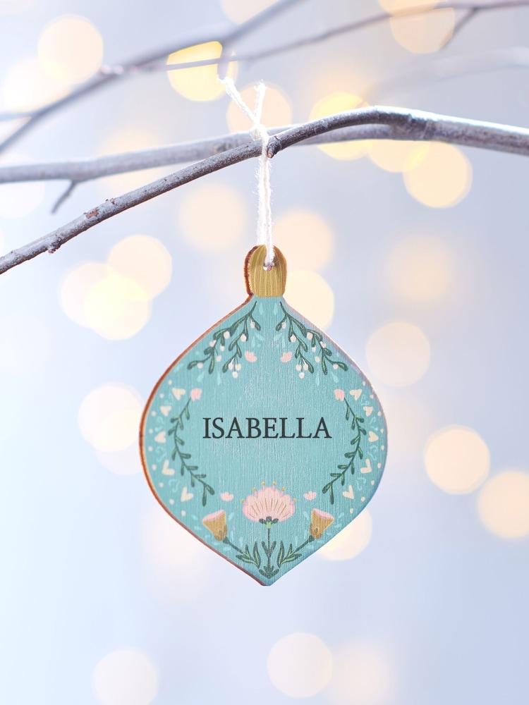 Personalised Scandi Christmas Bauble by Oakdene - Image 2 of 2 Personalised Scandi Christmas Bauble by Oakdene - Image 2 of 2