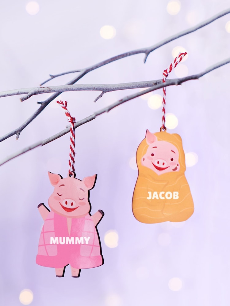 Personalised Pigs In Blankets Christmas Decoration by Oakdene - Image 2 of 3