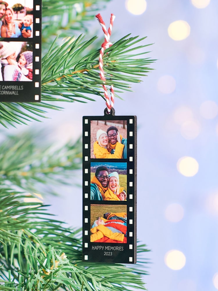 Personalised Photo Reel Christmas Decoration by Oakdene - Image 1 of 1