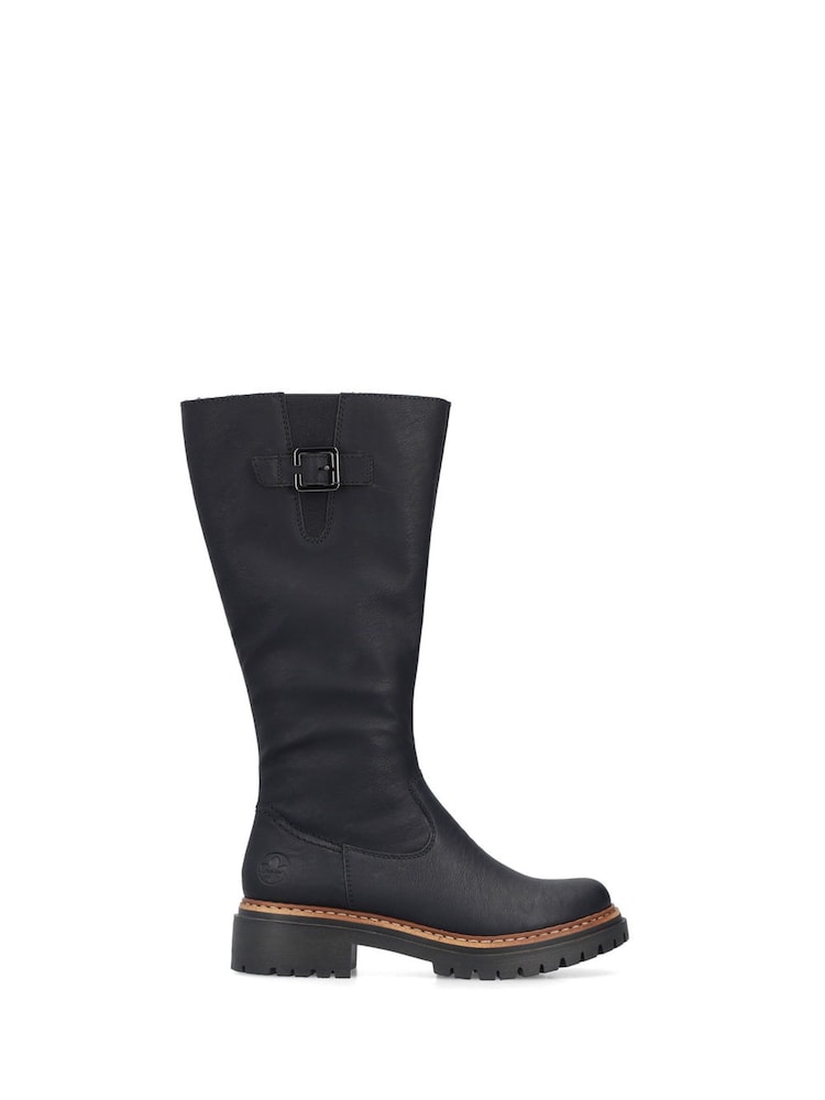 Rieker Zipper Buckle Black Boots - Image 6 of 6