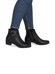 Rieker Zipper Black Boots - Image 1 of 7